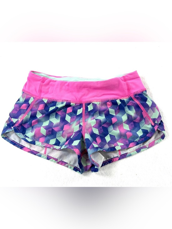 Ivivva Other - Ivivva Girls Geometric Cube Print Running Shorts Pink Blue Size 10